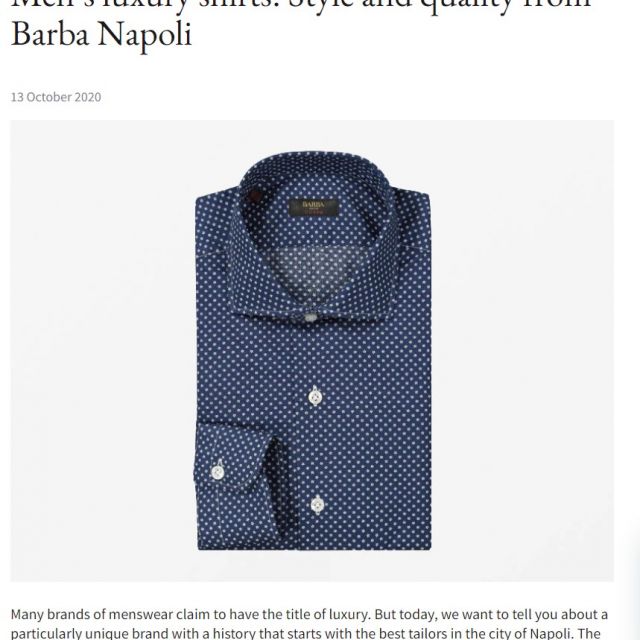 Mens luxury shirts: Style and quality from Barba Napoli 