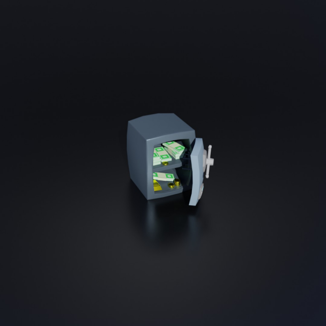  Stylized safe (low poly)