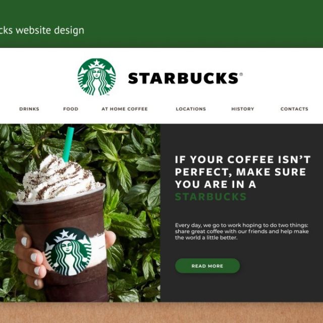 Starbucks Landing page ( )