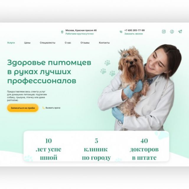 Veterinary Clinic Landing Page