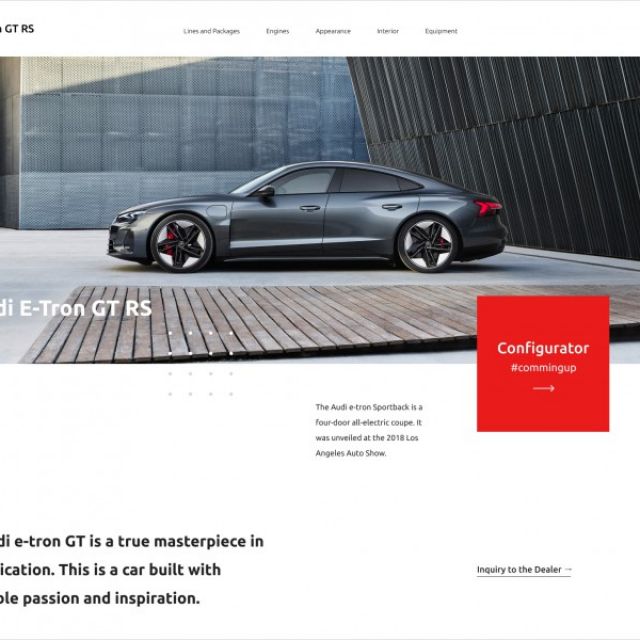 Website Audi E-Tron GT RS