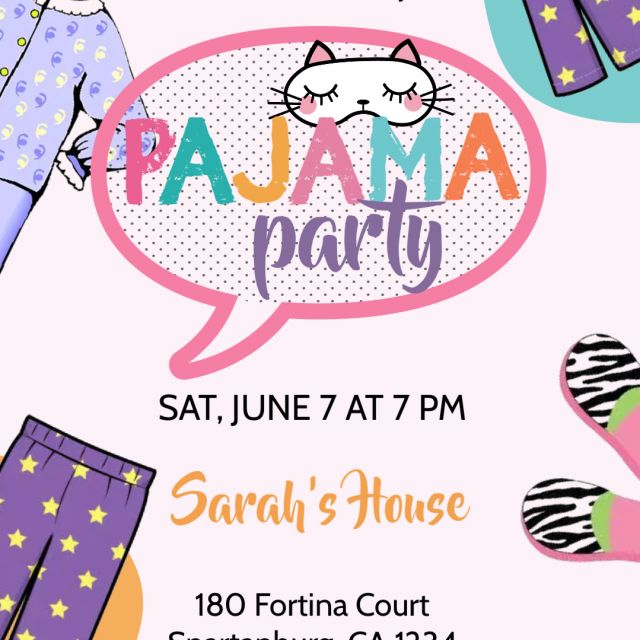 Pajama party Printable