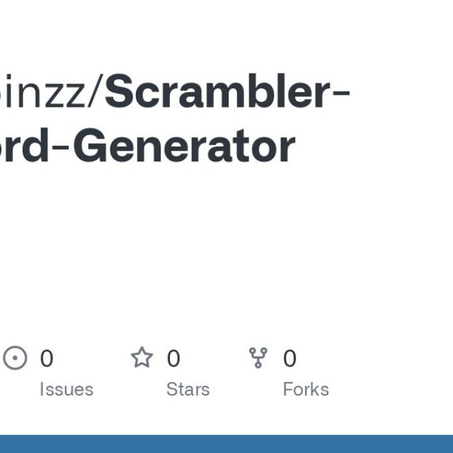 Scrambler-Password-Generator