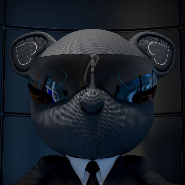 3D Bear in Black. NFT