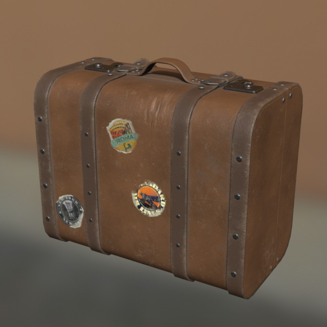 Old travel suitcase