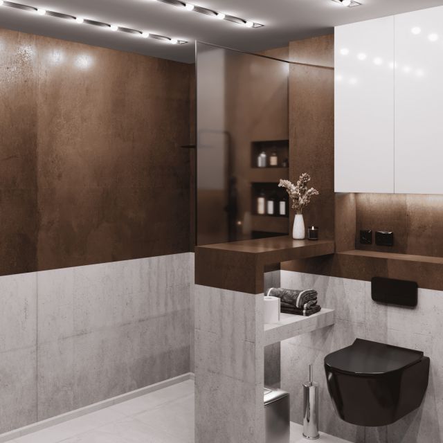 Interior "Coffee-colored bathroom"
