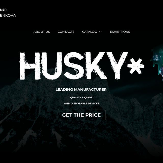 Web-design "Husky AirMax disposable devices"