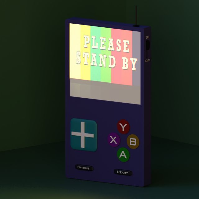low poly game station 