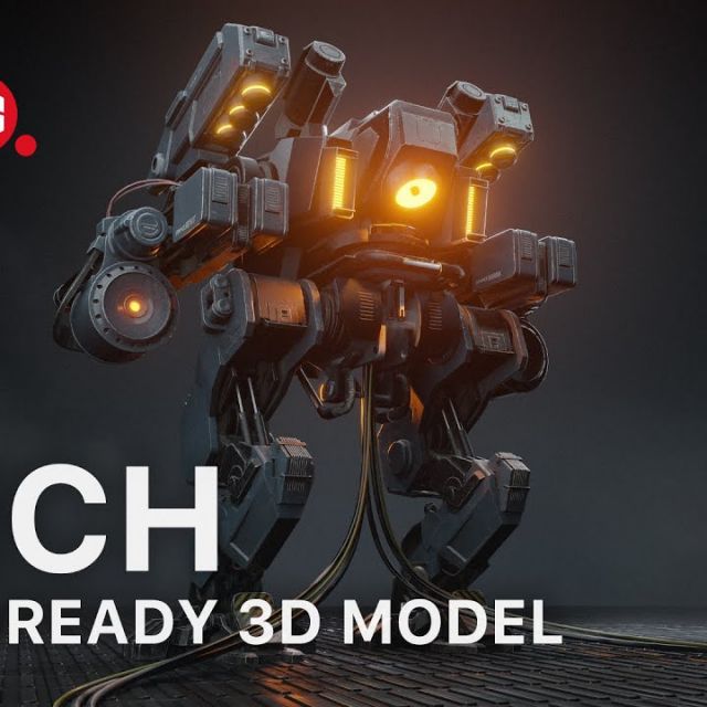 High to Low Poly Game Ready - 3D Model Robot ( #1 )