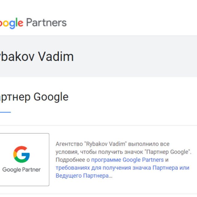 Google Partner c 2018 