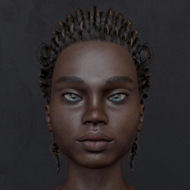 GirlBlack 3D Character 