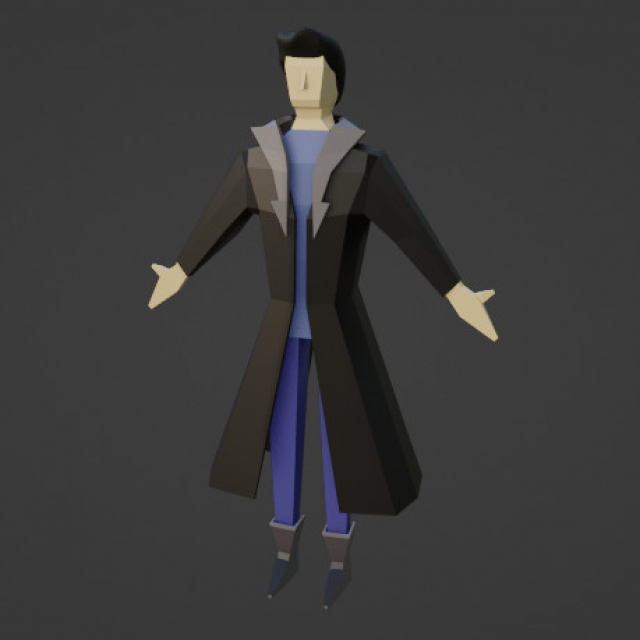 Low-poly man character