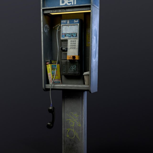 Old street phone game ready prop