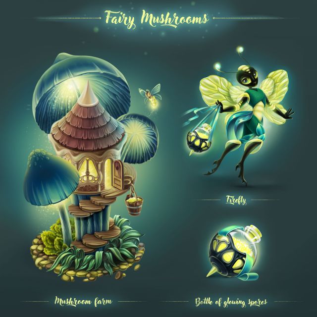 Fairy mushrooms