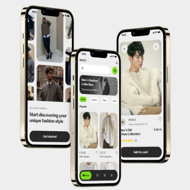 ISSACS shop app design