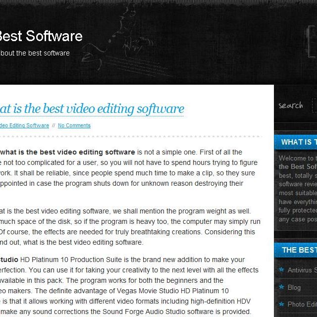 What is the best video editing software