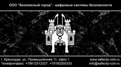 Дизайн визитной карточки "ООО "Безопасный город". Вариант №3