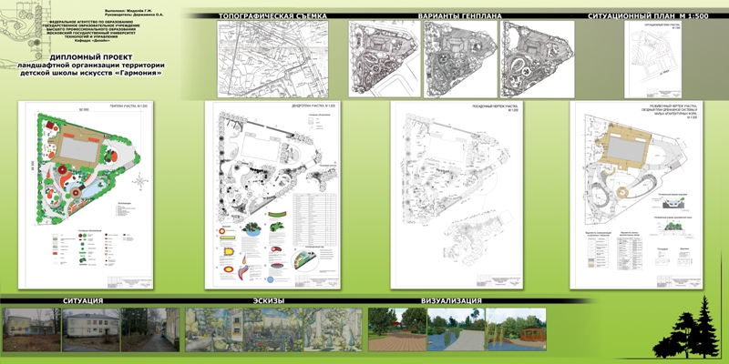Дипломный проект ландшафтный проект