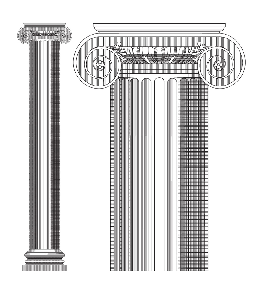 Колонна ионического ордера рисунок