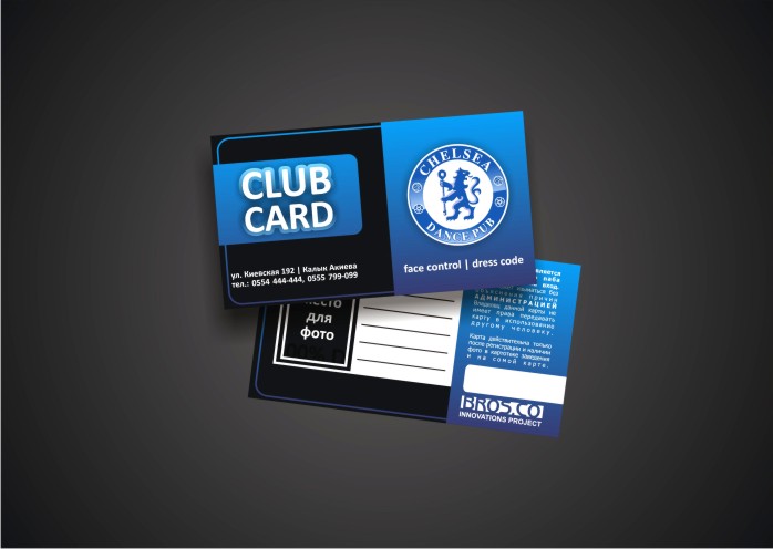 Clubs Cards. Card FC mobile without Labels.