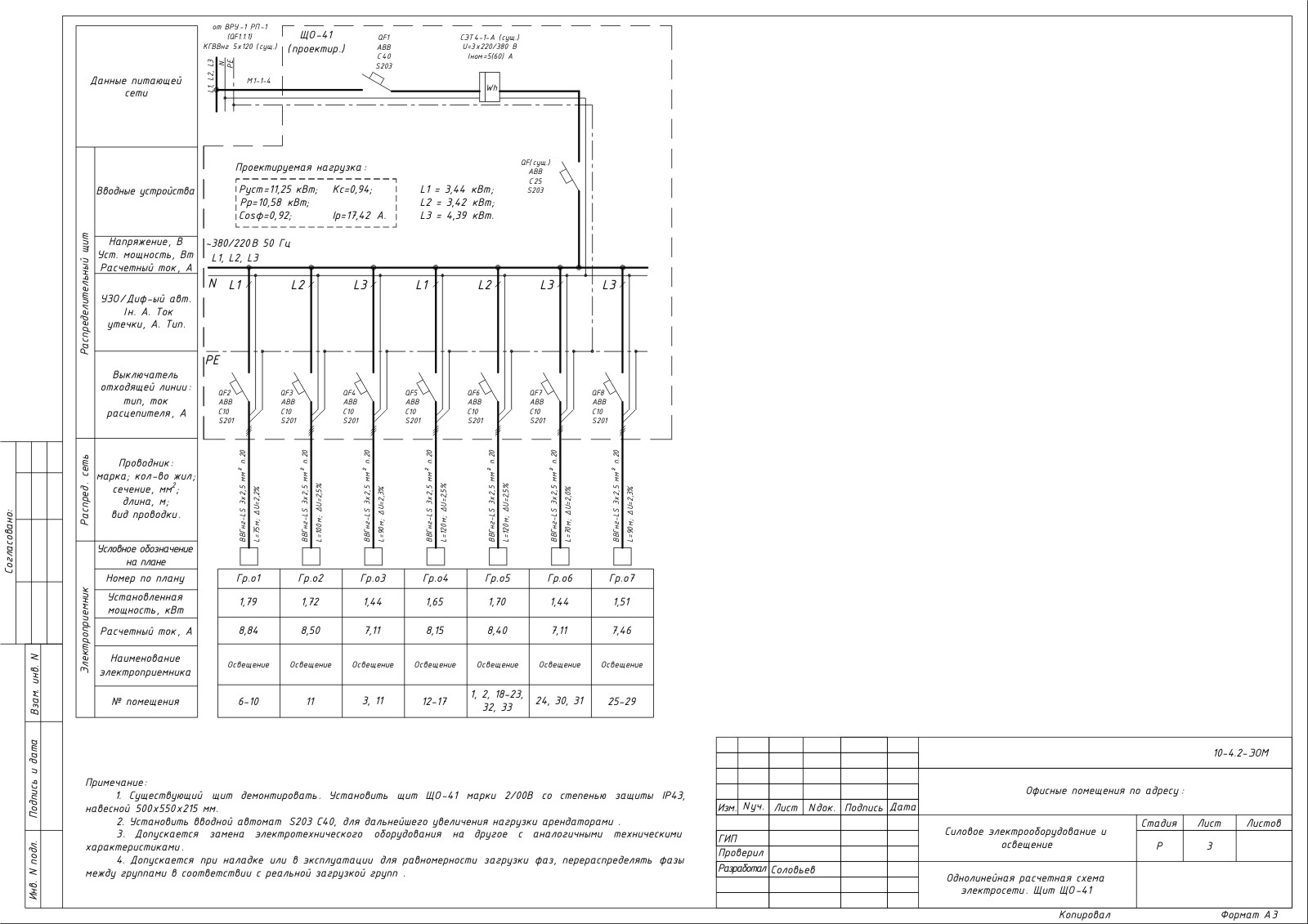 Однолинейная электрическая схема в visio