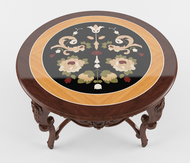Классический круглый стол. Круглый цветной стол 3д модель. Circular Table 3d model. 3d Table. Classic round