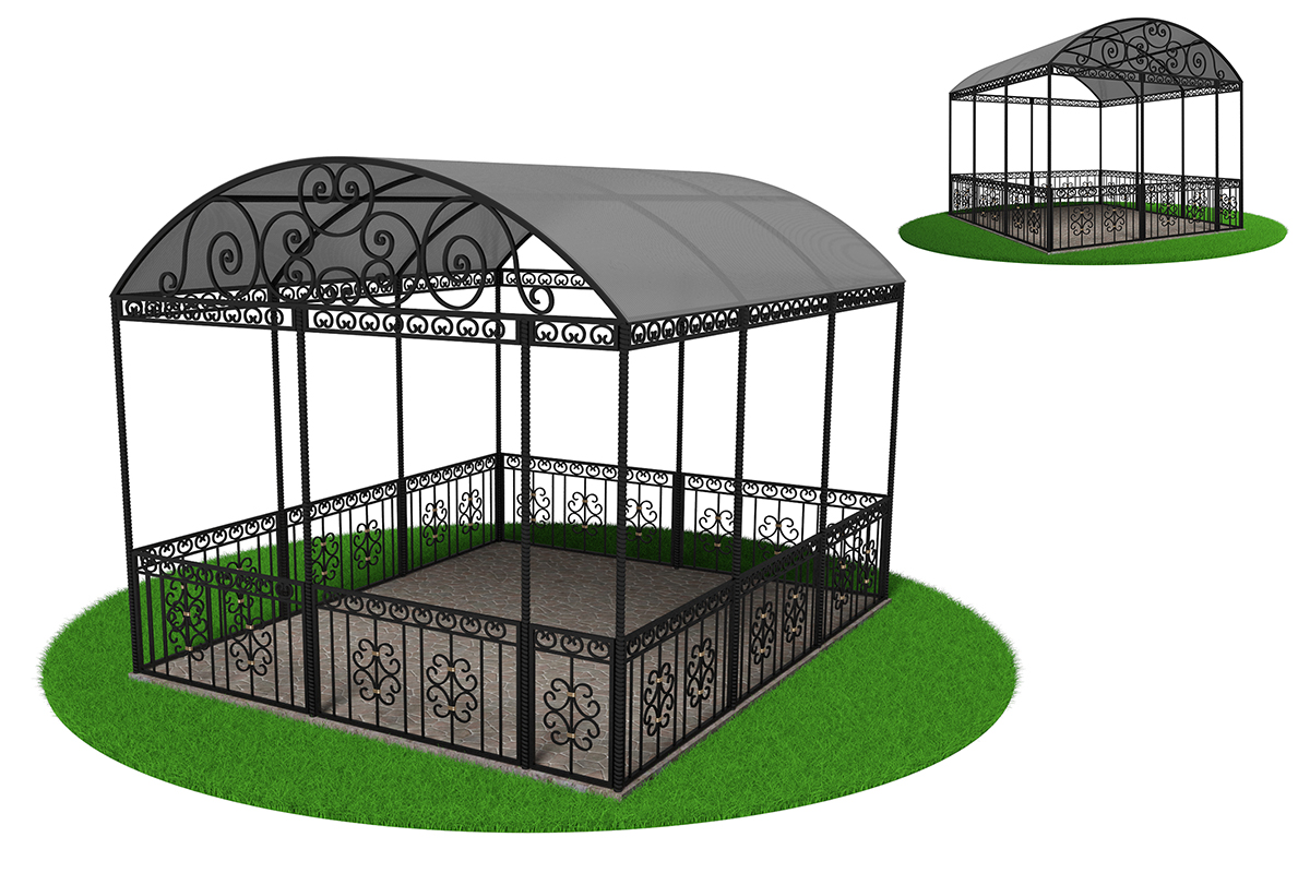 Проект металлической беседки