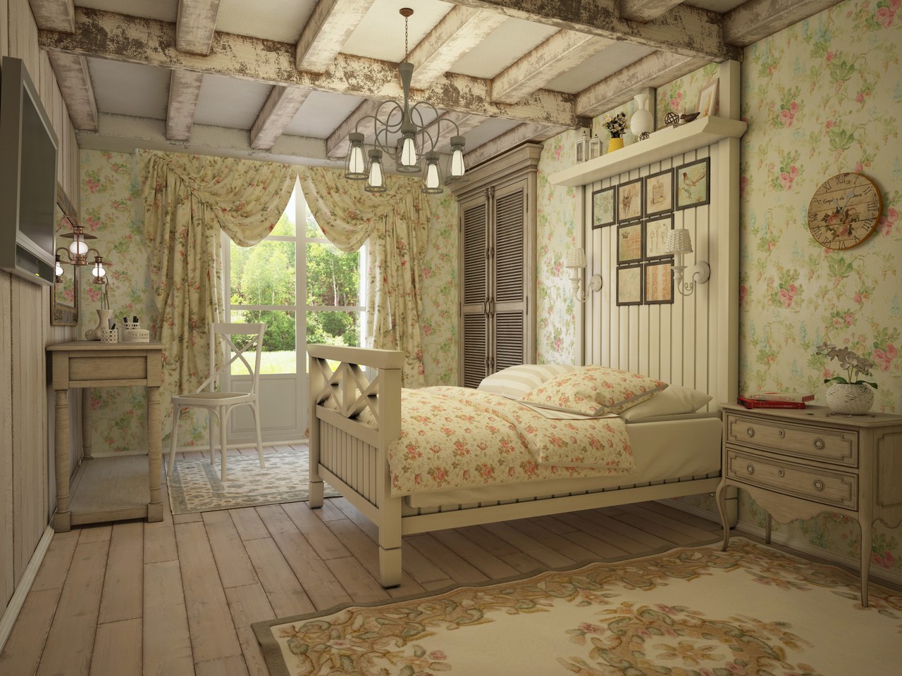 спальня в стиле французский прованс