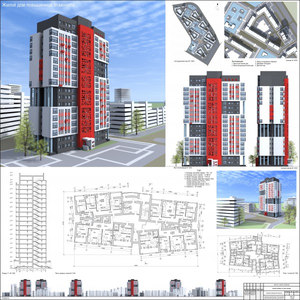 Жилой дом работа. Проект многоэтажного жилого дома. Многоэтажный жилой дом проект. Жилой дом повышенной этажности. Многоэтажный односекционный жилой дом.