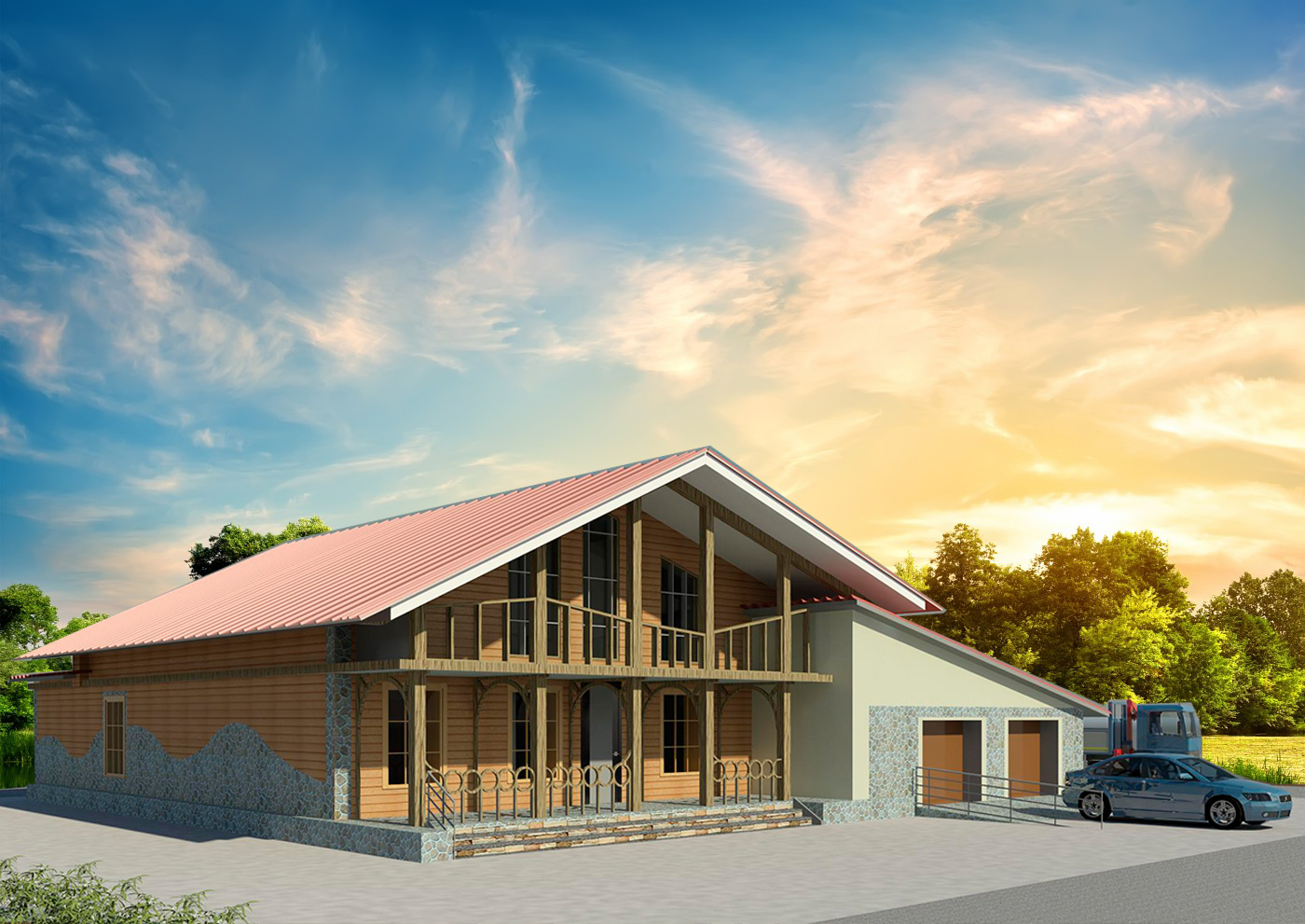 Проект коттеджа в стиле Шале - Фрилансер Максим Чебинев Hemaksmaster ...