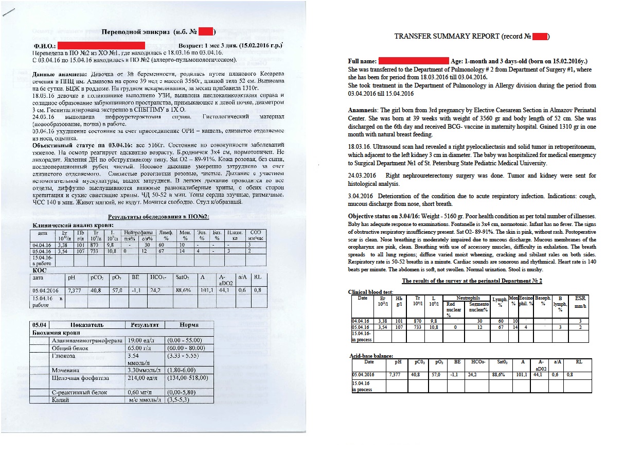 Переводной эпикриз на ребенка достигшего возраста 18 лет образец