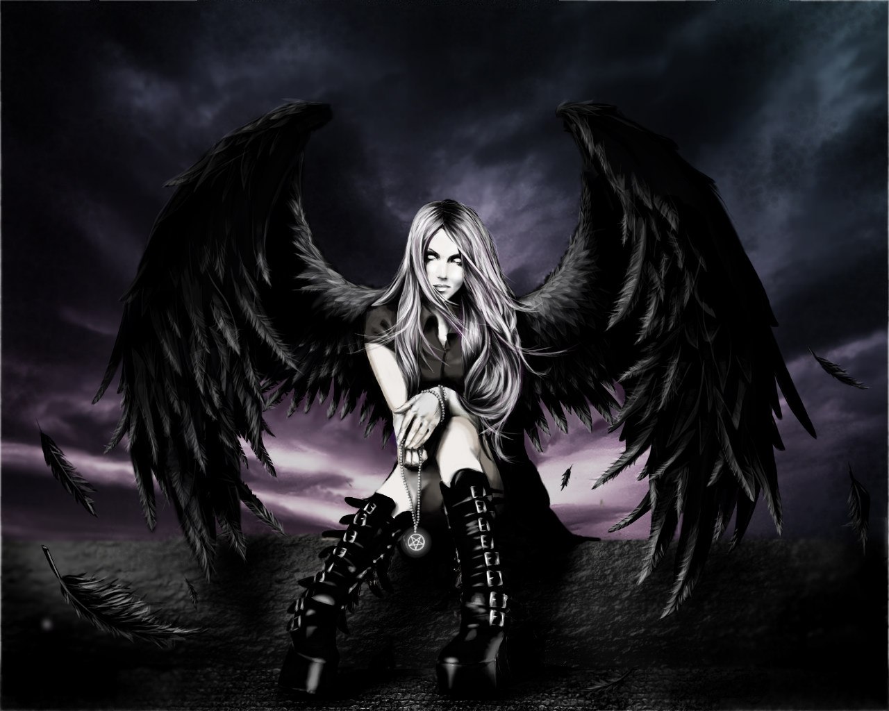 Fallen angel s. Черный ангел. Крылья демона. Ангел с темными крыльями. Красивый демон.
