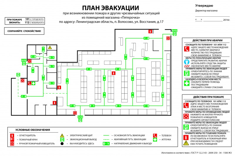 План расстановки транспортных средств на территории