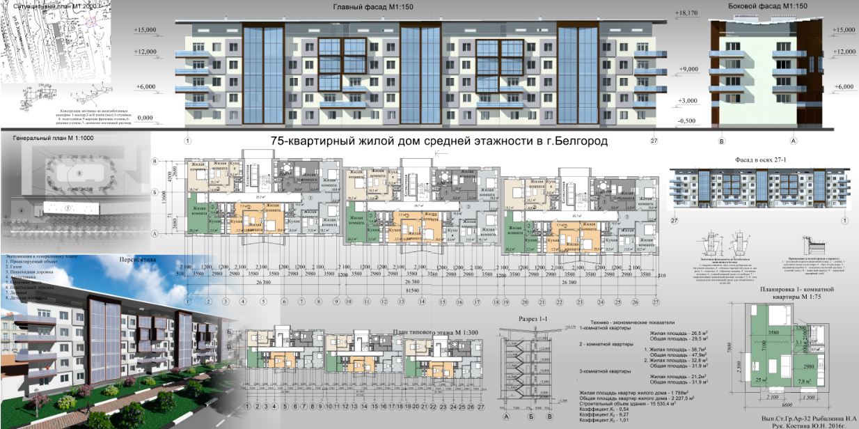 Жилой дом средней этажности проект dwg