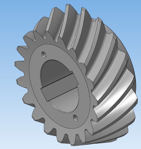 3д модель конической шестерни