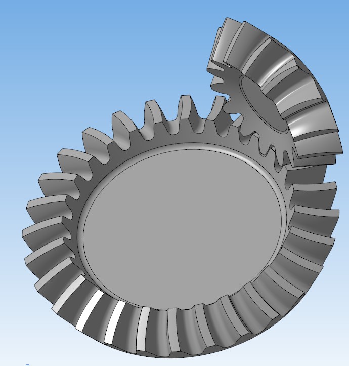 3д модель конической шестерни