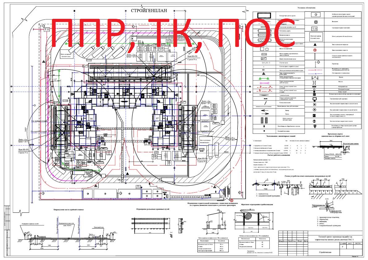 Проект производства работ в полном объеме не включает в себя