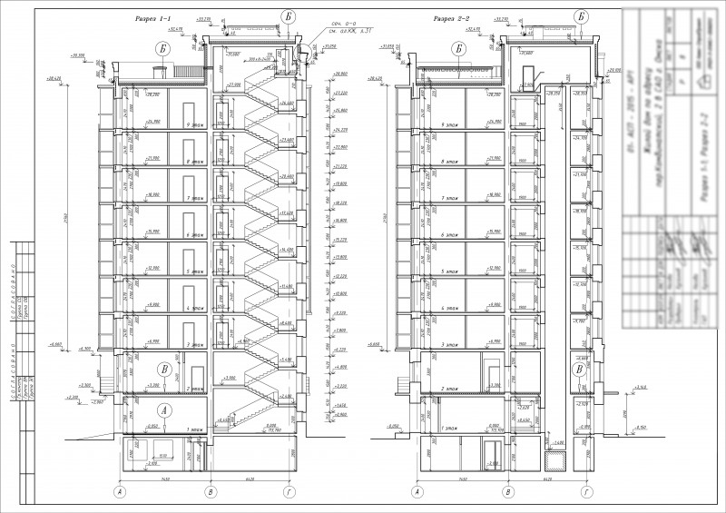 Разрез мкд чертеж