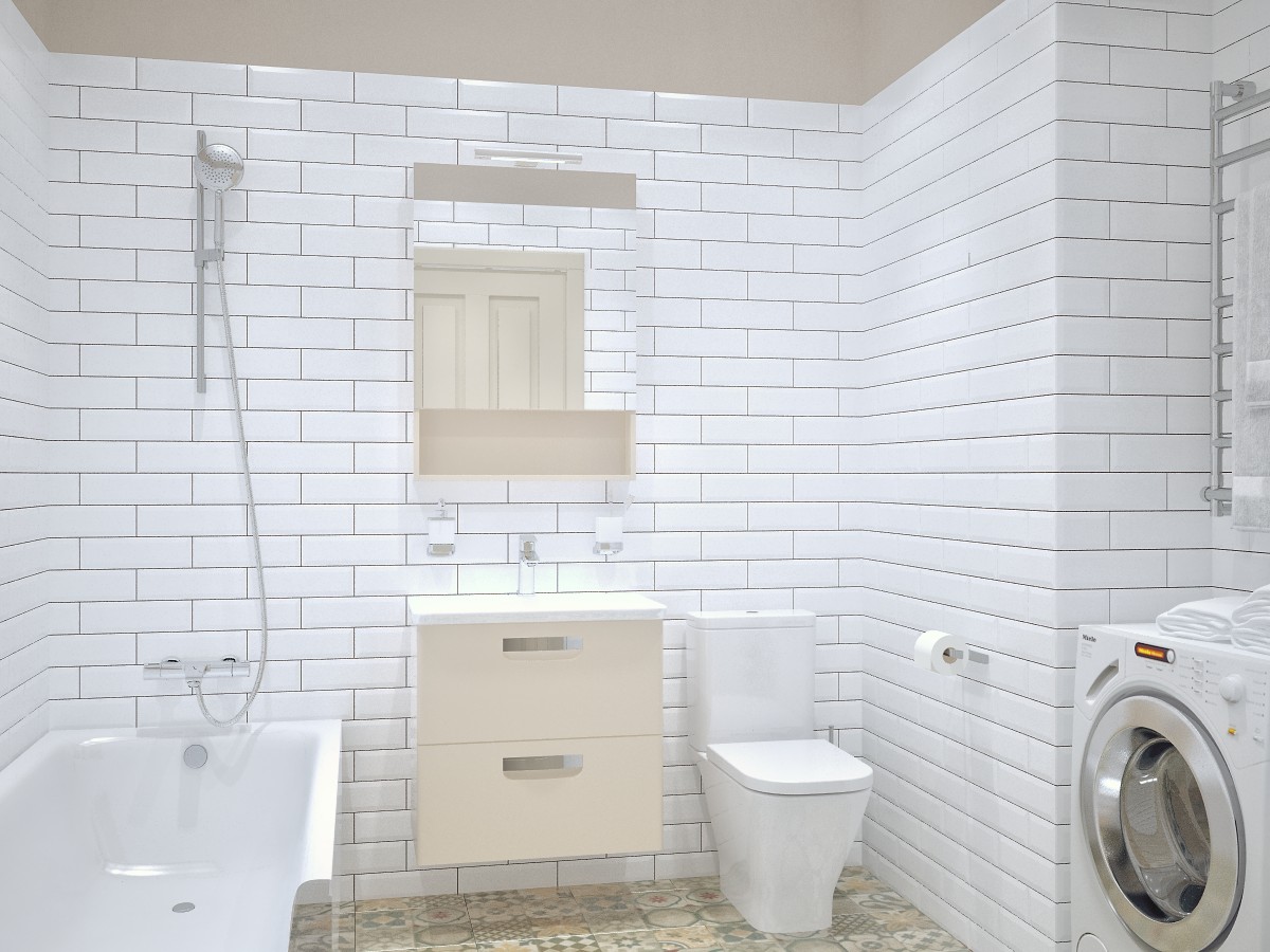 плитка для ванной комнаты в скандинавском стиле