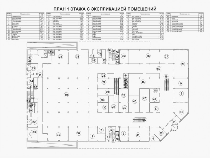 План магазина помещения