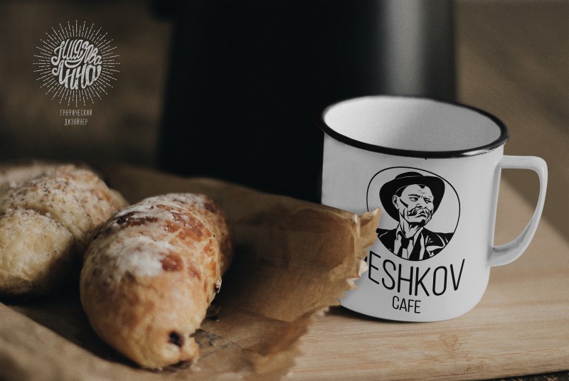 лого для кофейни "PESHKOV"
