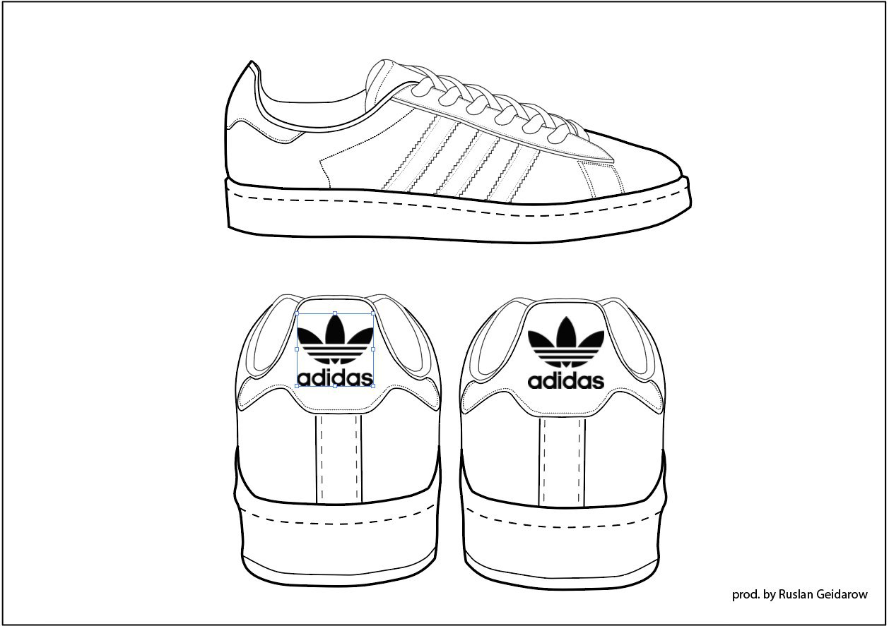 Рисунки карандашом для срисовки адидас
