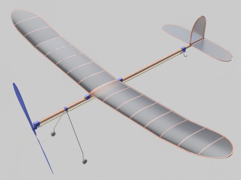 Резиномоторная модель самолета