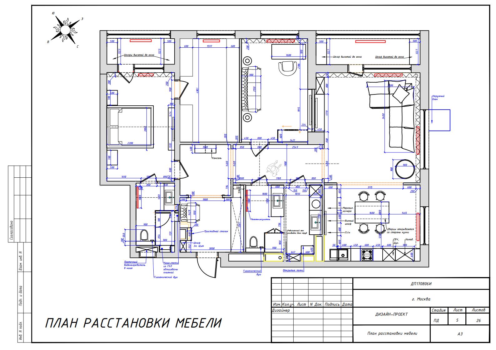 Схема расстановки мебели в ванной