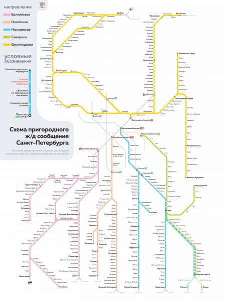 Схема пригородного сообщения