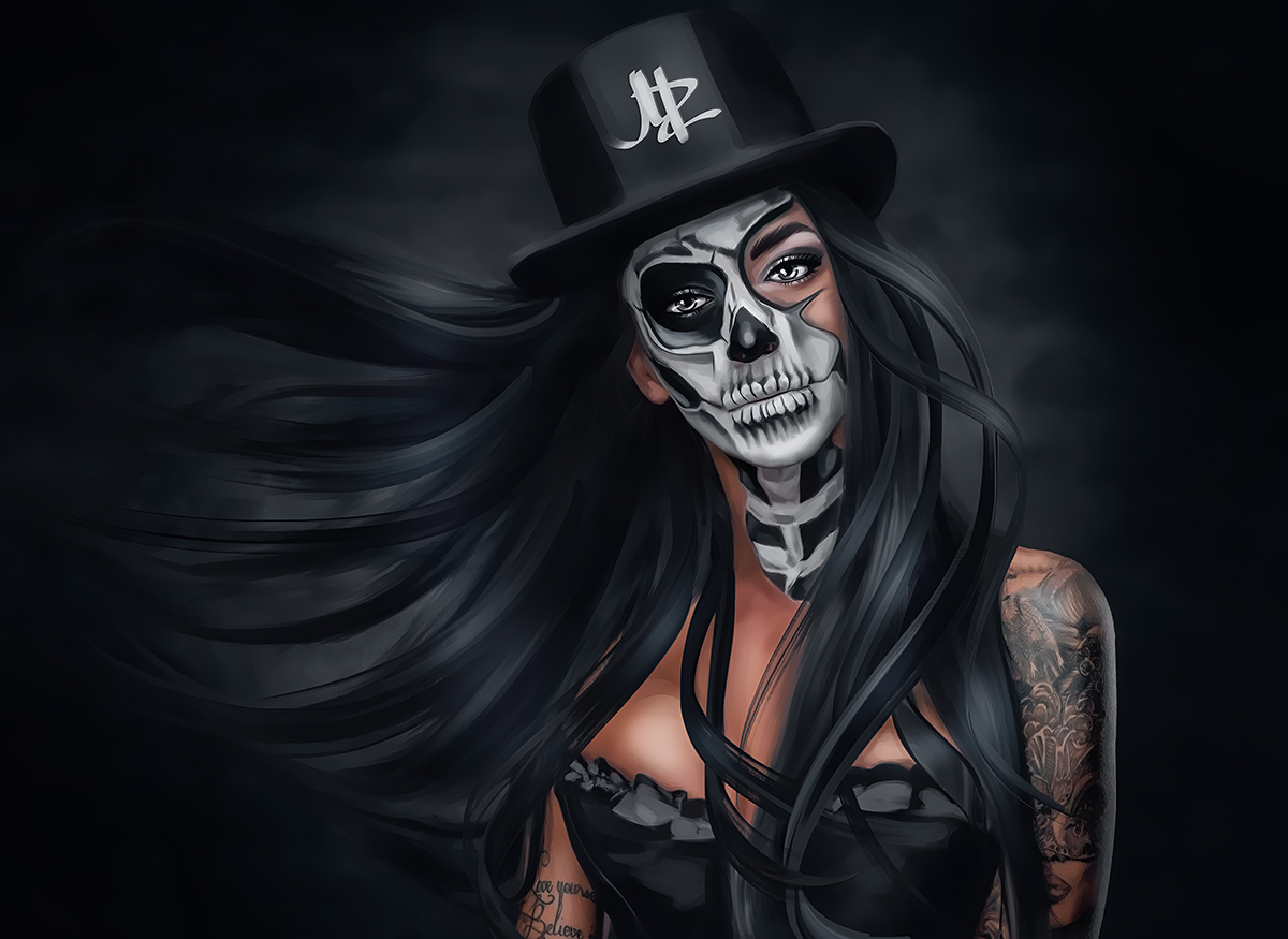 Santa Muerte (Digital art) - Фрилансер Monika Zain Monika_Freelancer