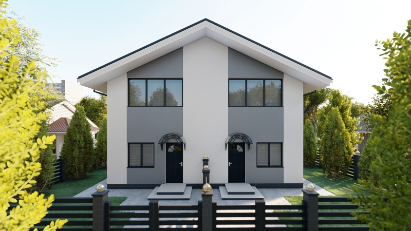 Ескиз блокированого двухэтажного коттеджа - Фрилансер Александр Мазур ...