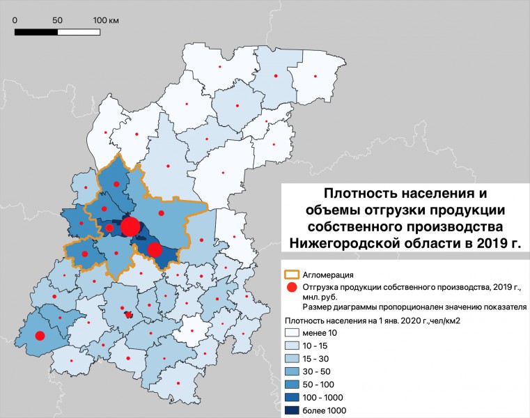 Контур нижегородской области карта