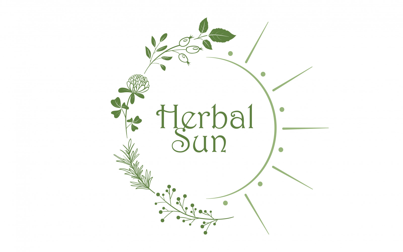 Логотип Herbal Sun - Фрилансер Ольга Ионова rainolion - Портфолио - Работа  #4541445