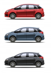 Иконки автомобилей с возможностью замены цвета